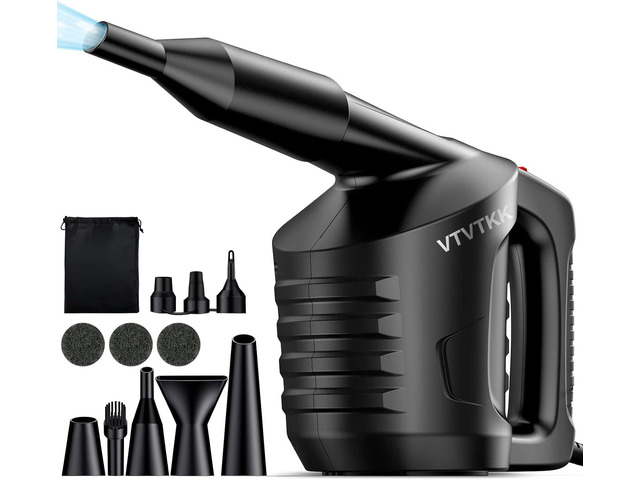 VTVTKK Compressed Air, 250W/600W Super Power Electric Air Duster, Multi-Use Dust Blower Computer Duster, for Cleaner Keyboard, Dust, Hairs, Crumbs,...