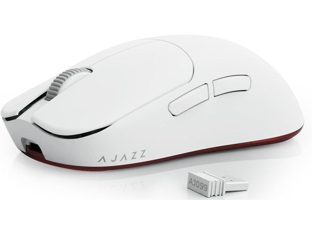 Ajazz AJ099 Superlight Wireless Gaming Mouse, Ergonomic 54g Ultra Lightweight 2.4Ghz/Wired Computer Mouse, PAW3311 12000 DPI Optical Sensor, 200Hrs...