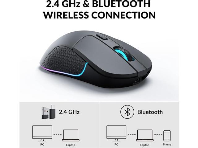 Keychron M3 Wireless Mouse, PAW3395 Sensor with Programmable Macro Button 26,000 DPI Supports 2.4 GHz/Bluetooth 5.1, 79g Ultra-Light Ergonomic...