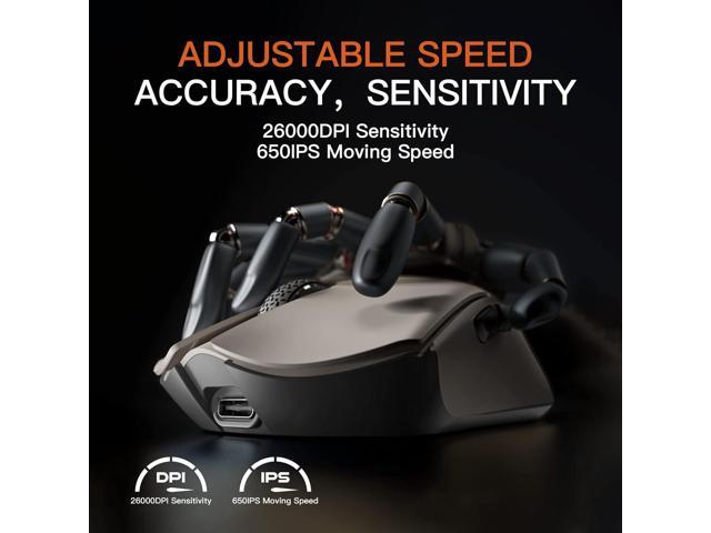 Darmoshark M3 8K Wireless Gaming Mouse,Tri-Mode 2.4G/USB-C/Bluetooth Mouse Up to 26000DPI,PAW3395 Optical Sensor Lightweight 58g,5 programmable...