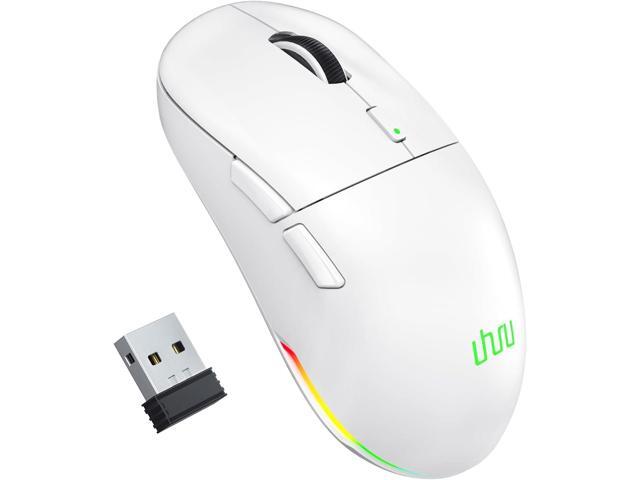 UHURU Wireless Gaming Mouse - Optical 26000 DPI Sensor, RGB Backlight, 70h Battery Life, 2.39oz Lightweight, PC Gaming Mouse with 6 Programmable.