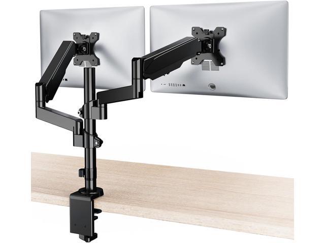 WALI Dual Monitor Stand, 13-32 Inch Adjustable Spring Monitor Mount for Desk Holds Max 17.6 lbs Screens, Swivel Vesa Bracket with C Clamp, Grommet...
