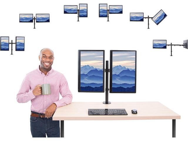 Stand Steady 2 Monitor Mount Desk Stand Height Adjustable Double Monitor Stand with Desk Clamp Full Articulation VESA Mount Fits Most LCD/LED...