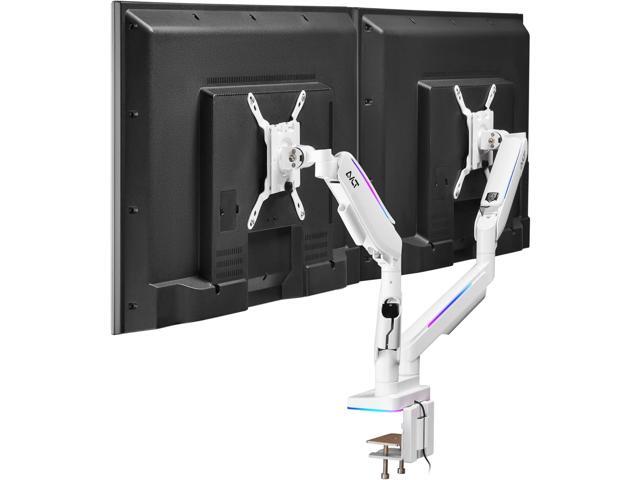 AVLT RGB Lights Dual 17-43 Gaming Monitor Arm Desk Mount, Fits Two Flat/Curved/Ultrawide Screen up to 44lbs(20kg), Height Swivel Tilt Adjustable...