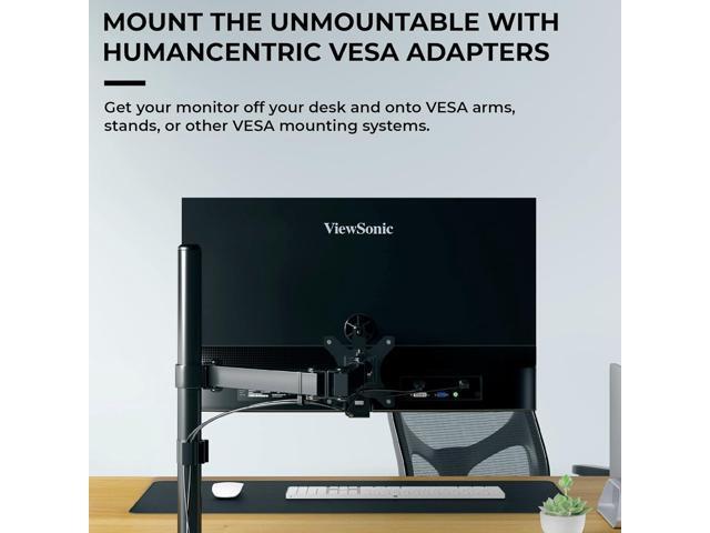 HumanCentric VESA Mount Adapter Compatible with Viewsonic Models VX2776-smhd, VX2476-smhd, VX2376-smhd, and VX2276-smhd, Does not Work with Monitor...