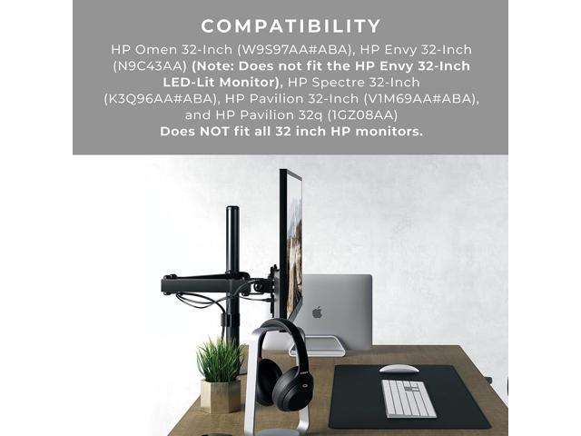 HumanCentric VESA Mount Adapter Compatible with HP 32-Inch Displays Including HP Omen, Spectre, Pavilion, and Envy Media Display (Does not fit...
