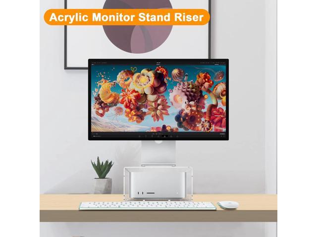 Acrylic Desktop Stand for Apple Mac Studio, Stand Holder Compatible with Mac Studio M1, Mac Mini M1 M2 2010-2023 (Clear)