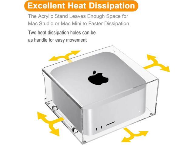 Acrylic Desktop Stand for Apple Mac Studio, Stand Holder Compatible with Mac Studio M1, Mac Mini M1 M2 2010-2023 (Clear)