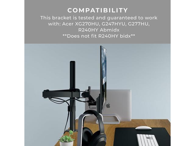 HumanCentric VESA Mount Adapter for Acer Monitor XG270HU, G247HYU, G277HU, R240HY Abmidx (Does not fit R240HY bidx)