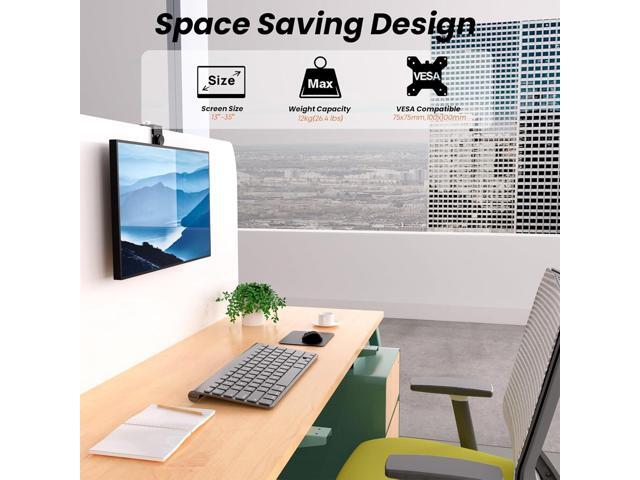 PUTORSEN 13 to 35 inch Cubicle Monitor Hanger,Height Adjustable Hanging Monitor Mount, Monitor Cubicle with VESA Mount 75×75mm and 100×100mm, Clamp...