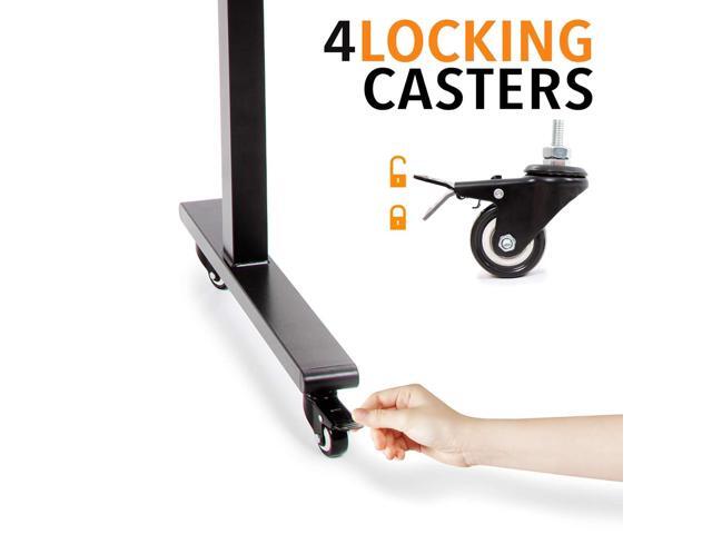 Stand Steady Attachable Desk Wheels Set of 4 Locking Casters Easy-Roll and Non-Marring Full Swivel Wheels Compatible with Tranzendesk...