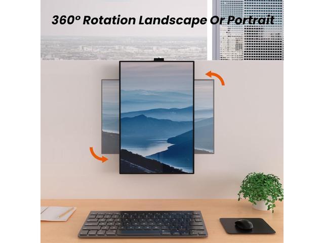 PUTORSEN 13 to 35 inch Cubicle Monitor Hanger,Height Adjustable Hanging Monitor Mount, Monitor Cubicle with VESA Mount 75×75mm and 100×100mm, Clamp...