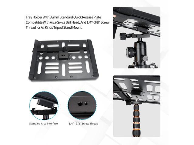 koolehaoda Laptop Notebook Pallet Projector Tray Holder with Arca-Swiss Interface for 1/4' to 3/8' Screw Tripod Stand Ballhead Mount, 22 lbs...