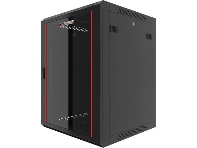 15U Wall Mount Server Rack Cabinet Locking Computer Cabinet Network Enclosure for Electronics Security Audio Video AV Equipment Data Rack 18-Inch...