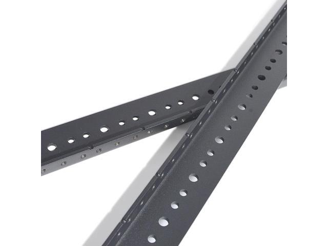RIVECO 2 PCS 6U Rack Rails, Tapered Holes Rack Mount Rails for Recording & Network Wooden Cabinet Mounting, 3.0 mm Thickness Steel Heavy Duty,...