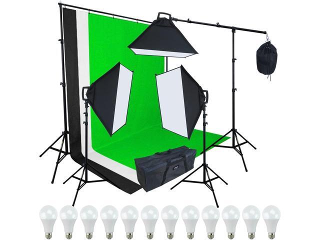 LINCO Lincostore 9600 Lumens Studio Photography Lighting kit with Auto pop-up Softbox AM247