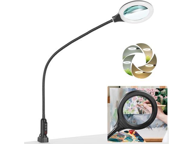 Photos - Chandelier / Lamp NOEL space 10X Magnifying Glass with Light and Clamp, Jeedefi 26' Gooseneck LED Desk 