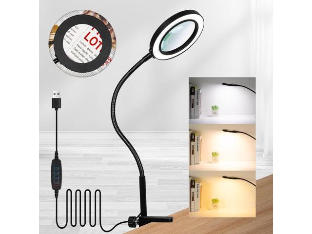 Photos - Chandelier / Lamp NOEL space 10X Magnifying Glass with Light and Clamp, 3 Color Modes Magnifier, Steple 