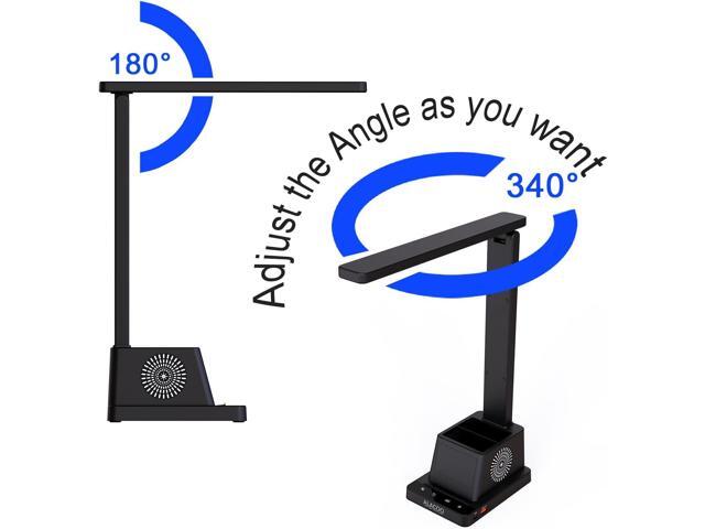 Small Desk Lamp for Home Office Bedroom, LED Desk Light with USB Charging Ports, Touch Table Lamps with Four Brightness Levels and 3-Way Dimmber...