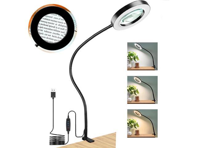 Photos - Chandelier / Lamp NOEL space 10X Magnifying Glass with Light and Clamp, 3 Color Modes Stepless Dimmable 
