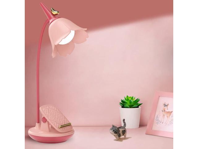 Photos - Chandelier / Lamp NOEL space Pink Desk Lamp with Clamp, Rechargeable LED Small Desk Lamp, Adjustable Go 