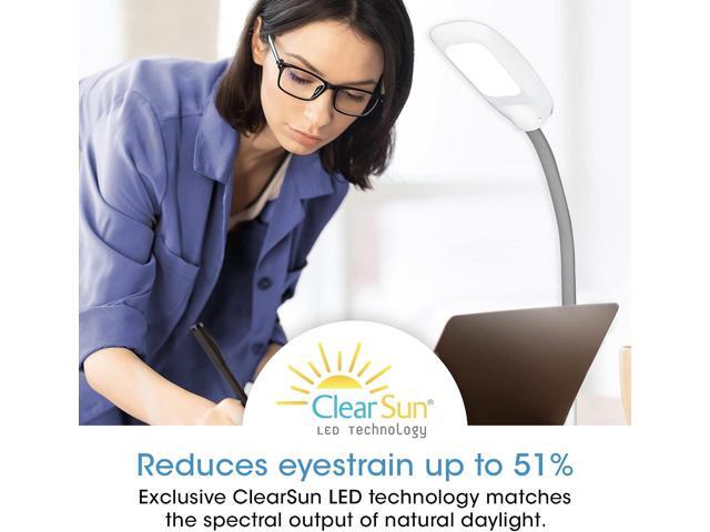 OttLite LED Floor Lamp Adjustable Height with ClearSun LED Technology - Touch Controls & 3 Brightness Settings, Natural Lighting - Craft Daylight...