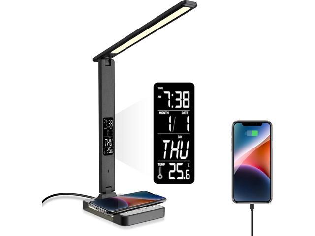 Photos - Chandelier / Lamp NOEL space poukaran Desk Lamp, LED Desk Lamp with Wireless Charger, USB Charging Port 