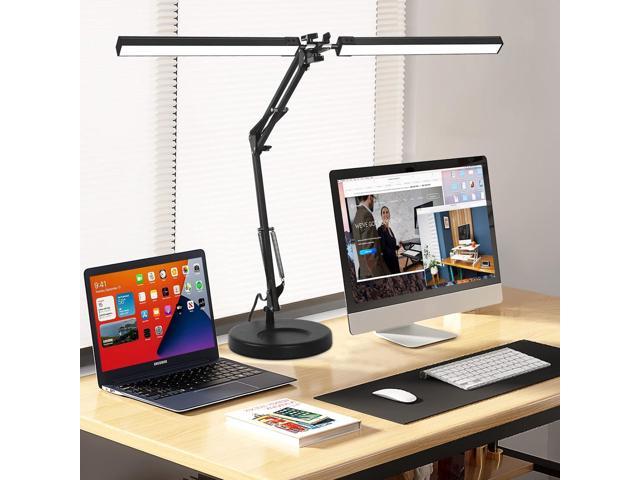 Photos - Chandelier / Lamp NOEL space 2-in-1 LED Double Head Desk Lamps for Home Office, 24W Brightest Workbench 