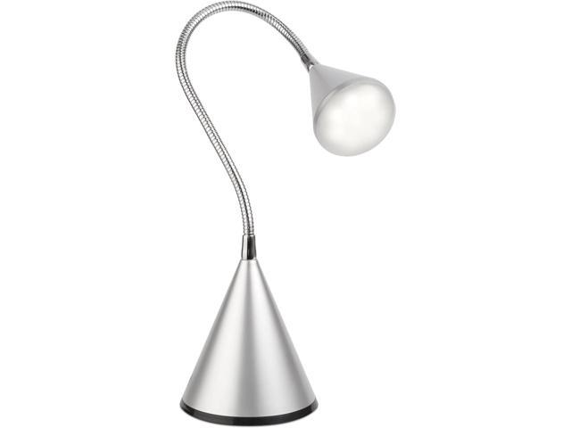 OttLite Cone LED Desk Lamp with Flexible Neck (Silver) - Lightweight & Adjustable Wide Angle Spread Desk Lamp with Energy-Efficient Natural. photo