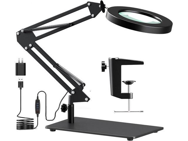 Photos - Chandelier / Lamp NOEL space 10X Magnifying Glass with Light and Stand, 2-in-1 LED Lighted Magnifier La 