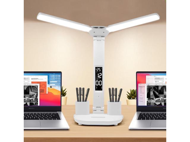 Photos - Chandelier / Lamp NOEL space LED Desk Lamp Light with 2 Pen Holders, Time, Date, Temperature Display, D 