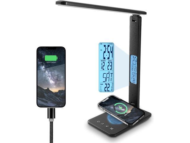 Desk lamp,LED Lamp with Wireless Charger,USB Charger Port,Touch Control,3 Color Modes,5 Brightness Levels,Eye-Protecting Table Lamp,Led Lights for...