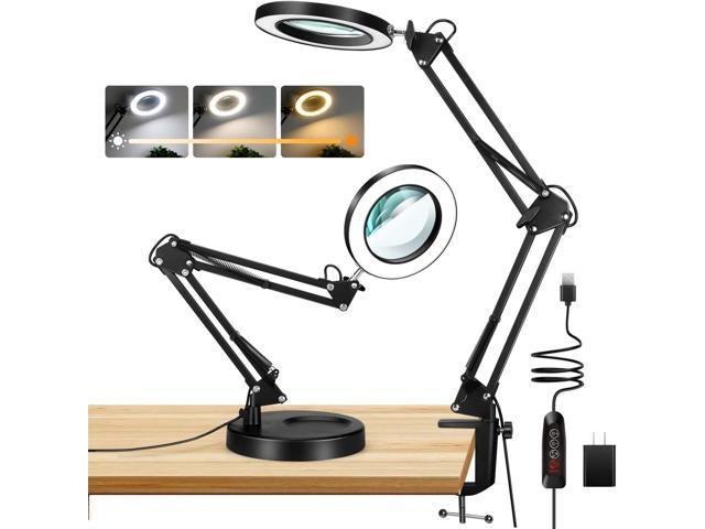 Photos - Chandelier / Lamp NOEL space 10X Magnifying Glass with Light and Stand, Drdefi 2-in-1 LED Lighted Magni 