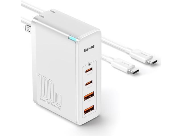 USB C Charger, Baseus 100W 4-Port GaN II Wall Charger, Fast USB C Tablets Charger Block for iPhone 15/14/13/12/11/, Samsung, MacBook Pro/Air, iPad,...