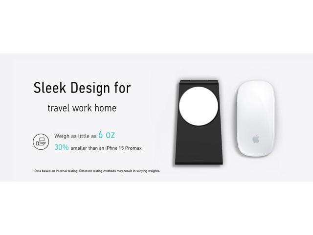 3-in-1 Foldable Charging Station for MagSafe, Travel Magnetic Charger Stand for iPhone 15 14 13 12 Pro Max, Fast Wireless Charging Dock for Apple...
