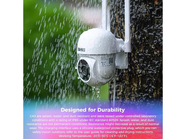 SOVMIKU 2CA3 AI Auto Tracking Mini 2K Security Camera Wireless Outdoor, Two-Way Audio, 9.8Ft Power Cable, Easy to Setup, 360° View, Pan/Tilt, Color...