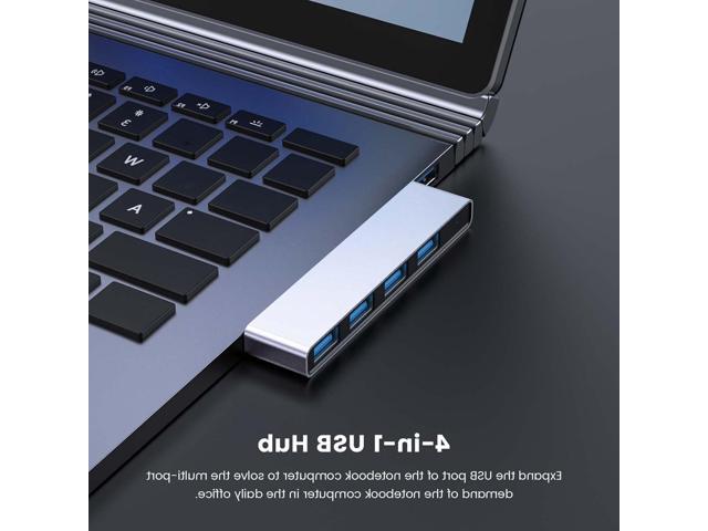 Multi Port USB Hub, Fidioto 4 Port USB Adapter(1 * 3.0 Hub, 3 * 2.0 Hub), USB Hub for Laptop, iMac Pro, MacBook Air, Mac Mini/Pro, Notebook PC, USB...