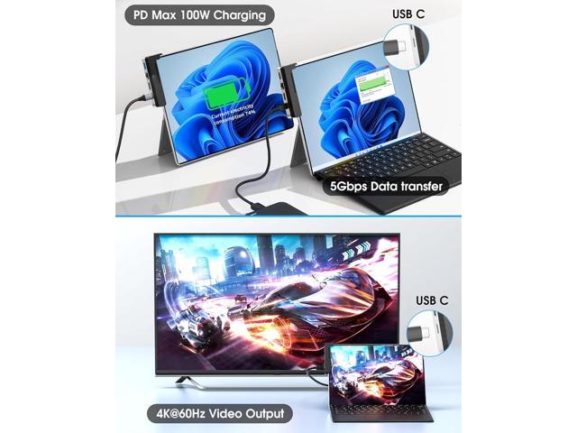 BYEASY Surface Pro 9 Docking Station, 6-in-2 Microsoft Surface Pro 9 USB-C Hub with 100W PD Charge, 2*USB 3.1, 4K@60Hz HDMI, 1000M Ethernet LAN, TF...