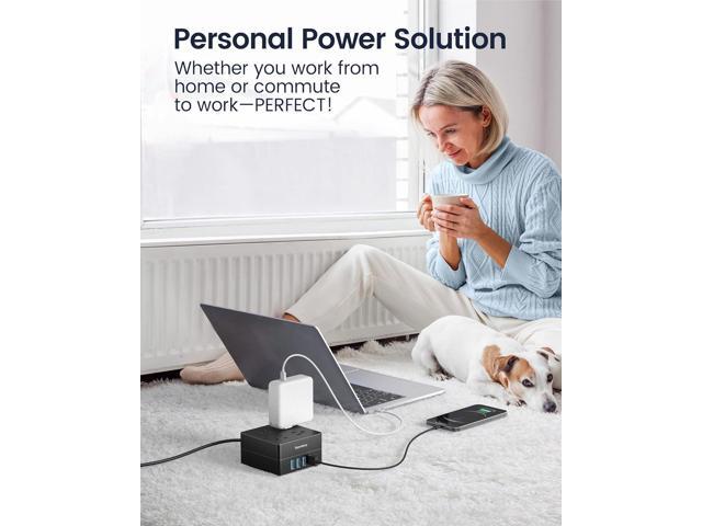 5ft Power Strip, SUPERDANNY Surge Protector 900 Joules, 4-Outlet 4-USB Extension Cord, Overload Switch, Grounded, Mountable, Desktop Charging...