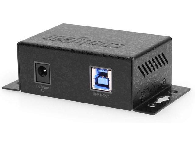 Coolgear USB 3.2 Powered 4 Port Mini Hub with ESD & Surge Protection