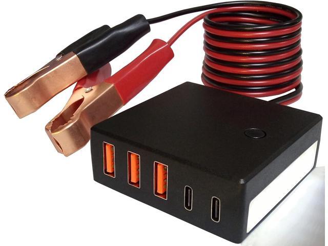 Bejav 24v 12v to USB 5v Step Down Converter 12v USB Charger Multi Port Adapter Compatible with iPhone Samsung USB Device Smart Phone Tablets Charging