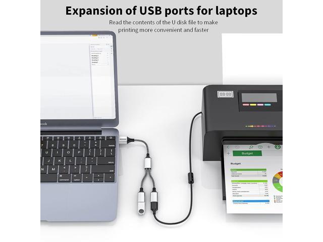 MOGOOD USB Splitter Cable USB y Splitter Adapter Dual USB 2.0 Power Cord Extension for Charging/Data Transfer Dual Double USB Port Extender Hub...