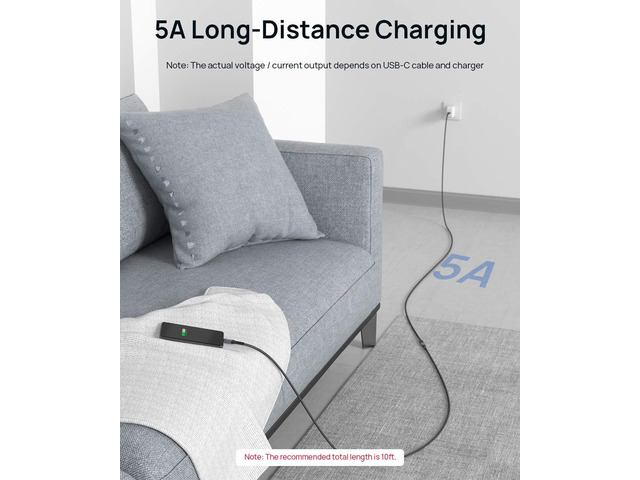 USB C Extension Cable 1M/3.3FT, JSAUX USB C 3.2 Extender Cord Male to Female Support PD /5A Fast Charging, 10Gbps Sync Transfer Compatible with...