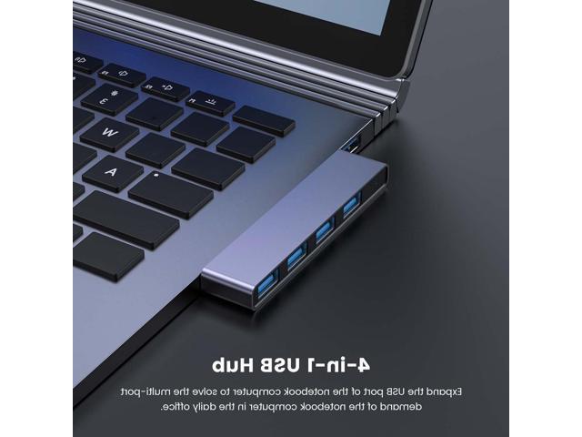 USB Hub, Fidioto 4-Port USB Hub(1 * 3.0 Hub, 3 * 2.0 Hub) USB Splitter for Laptop,Windows PC,Mac,Printer,Flash Drive,Mobile HDD, Notebook PC