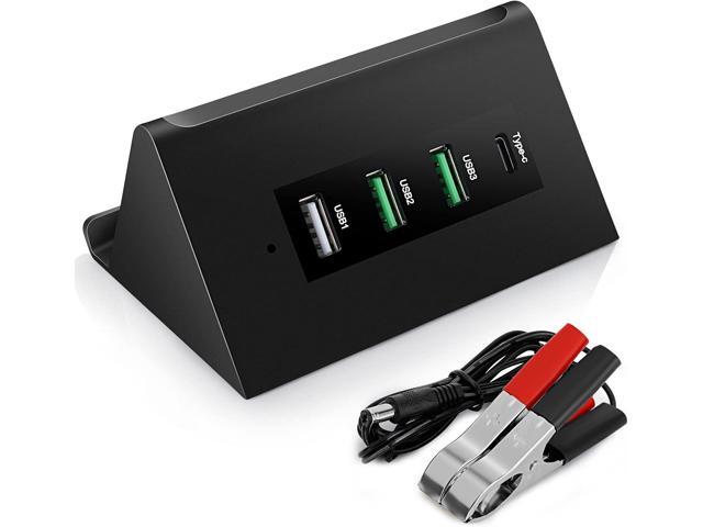 DC 12V 24V to 5V USB Step Down Converter 68W 12v to USB Multi Port Power Adapter Charger for iPhone Android Samsung and Tablet Chargers