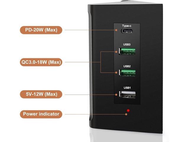 DC 12V 24V to 5V USB Step Down Converter 68W 12v to USB Multi Port Power Adapter Charger for iPhone Android Samsung and Tablet Chargers