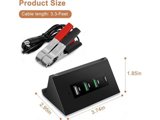 DC 12V 24V to 5V USB Step Down Converter 68W 12v to USB Multi Port Power Adapter Charger for iPhone Android Samsung and Tablet Chargers
