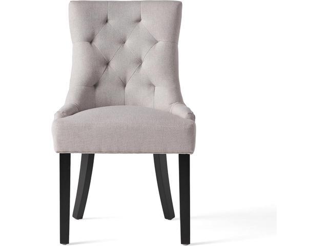 Christopher Knight Home Hayden Fabric Dining Chairs, 2-Pcs Set,Polyester, Light Grey