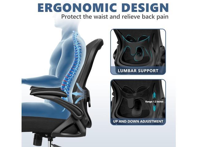 Winrise Office Chair Desk Chair, Ergonomic Mesh Computer Chair Home Office Desk Chairs, Swivel Task Chair Mid Back Breathable Rolling Chair with...