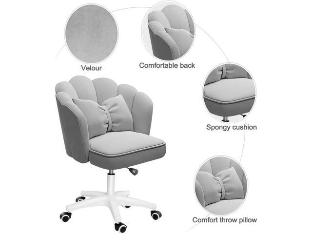 Office Chair Cute Petal Desk Chair, Modern Fabric Home Butterfly Chairs Height Adjustable Chair Makeup Chairs Computer Chairs
